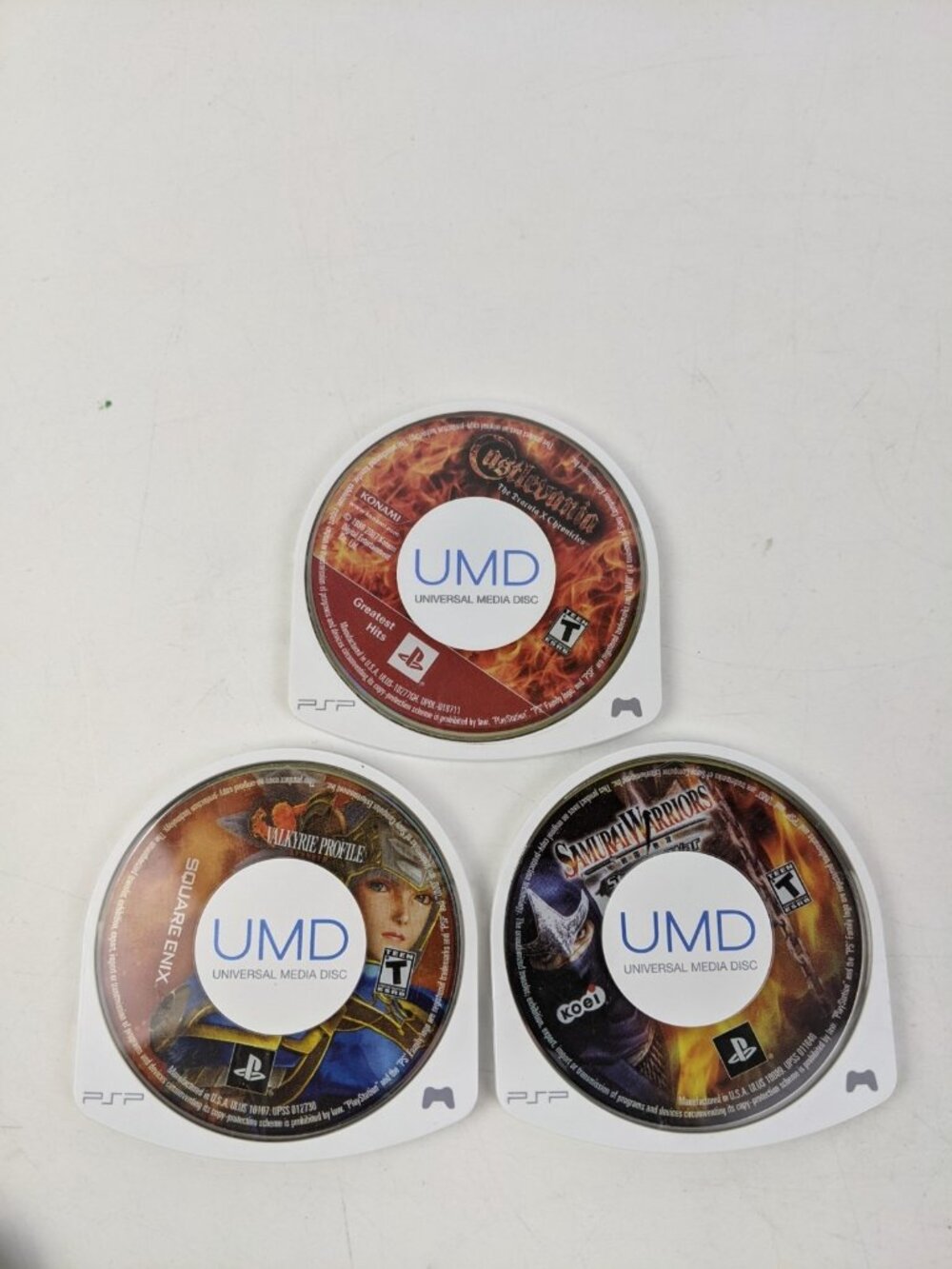 Playstation PSP Game Lot Castlevania Valkyrie Profile: Lenneth Samurai Warriors